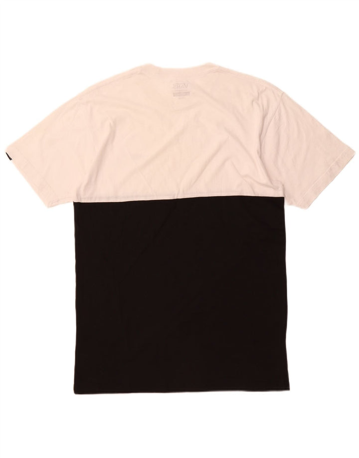 VANS Herren-T-Shirt mit klassischer Passform, Mittelweiß, Farbblock