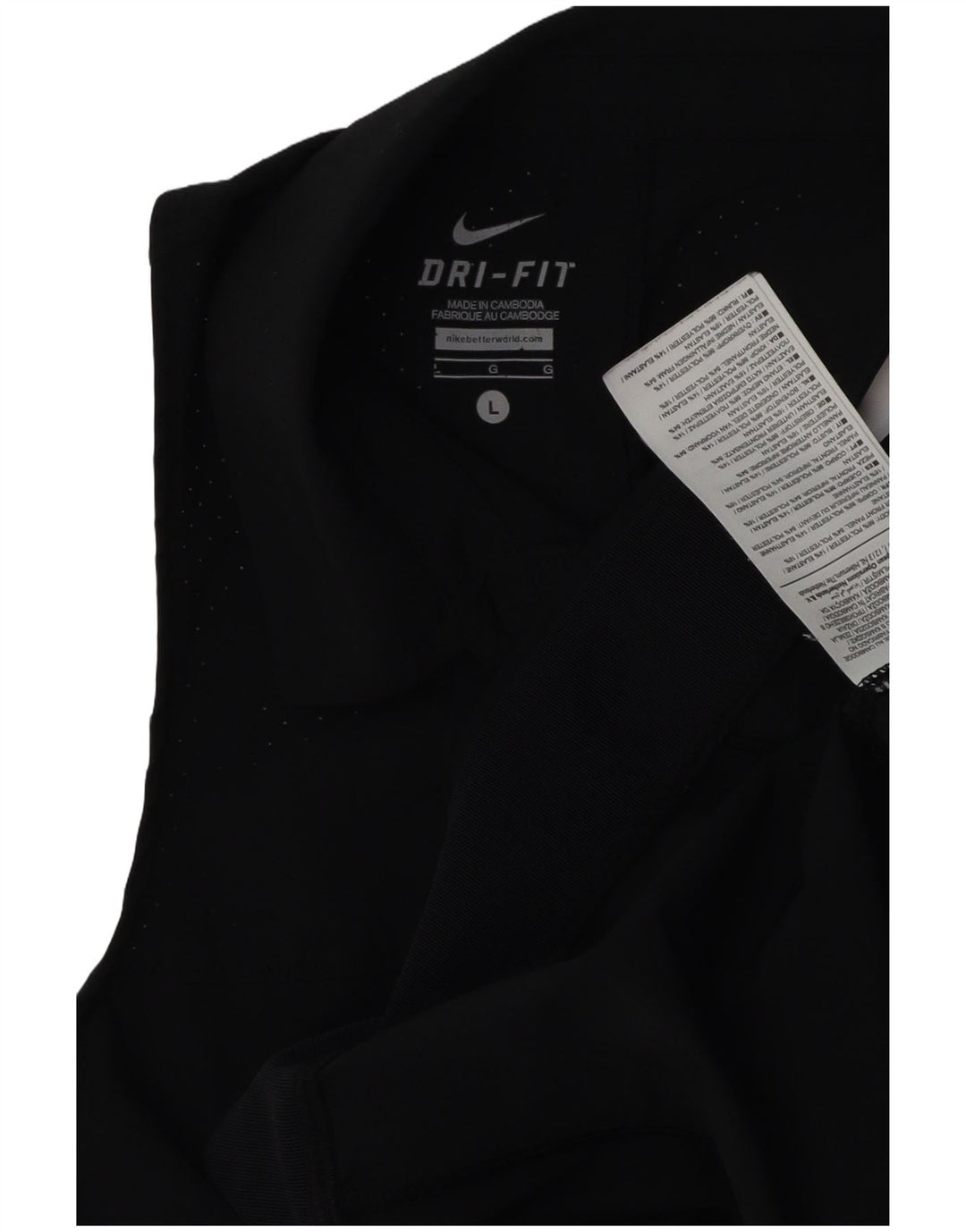 NIKE Damen Dri Fit Weste Top UK 16 Large Schwarz Polyester