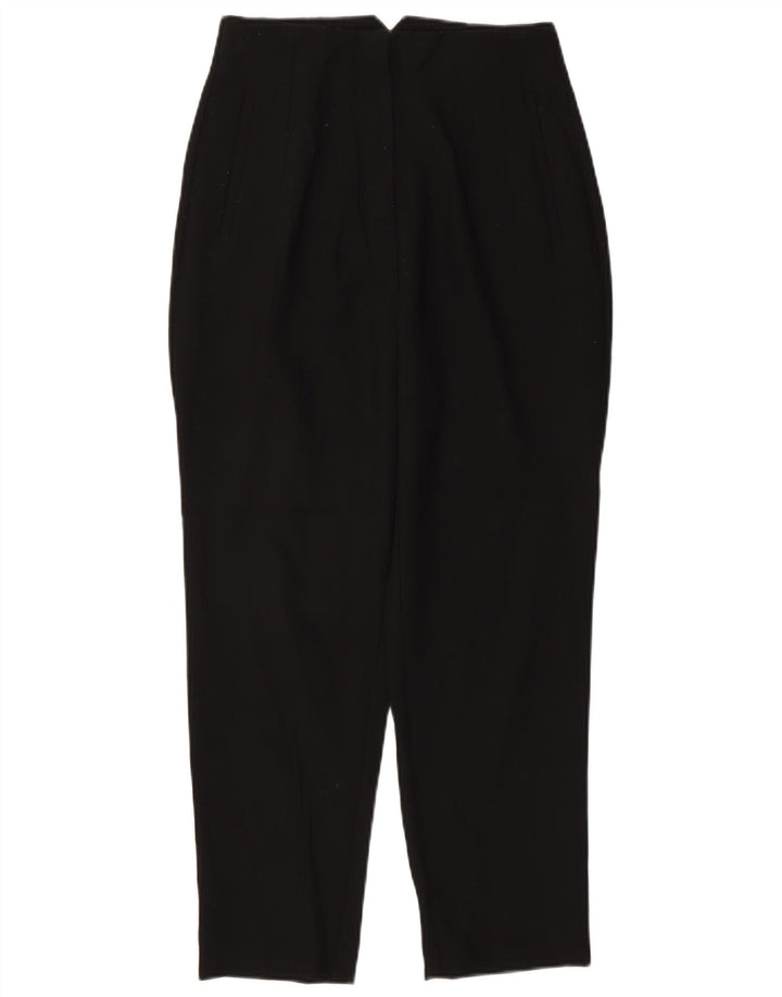 Zara Damen Tapered Freizeithose Medium W28 L26 Schwarz Polyester