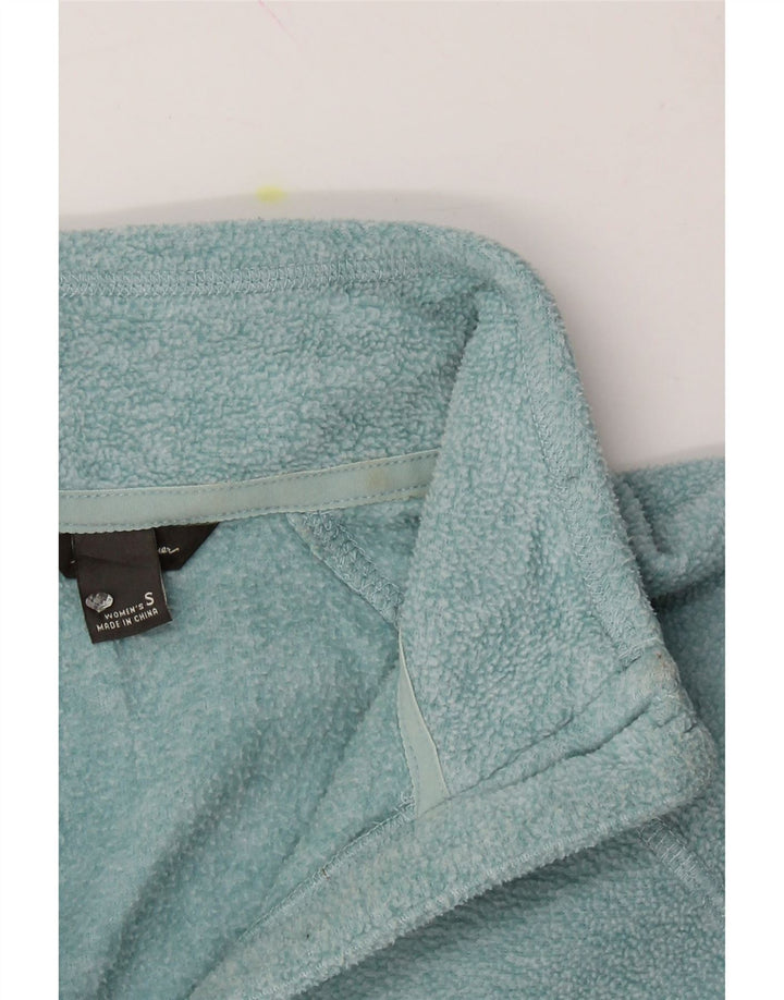 EDDIE BAUER Womens Zip Neck Fleece Jumper UK 10 Small Blue Polyester Vintage Eddie Bauer and Second-Hand Eddie Bauer from Messina Hembry 