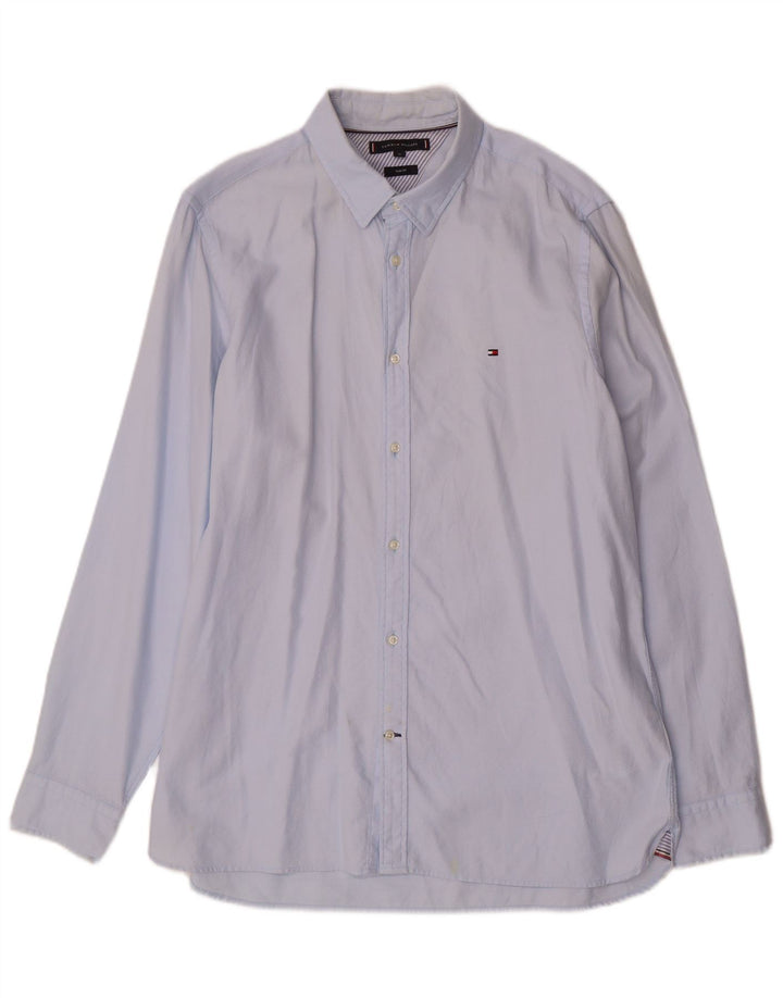 TOMMY HILFIGER Herren Slim Fit Hemd XL Blau