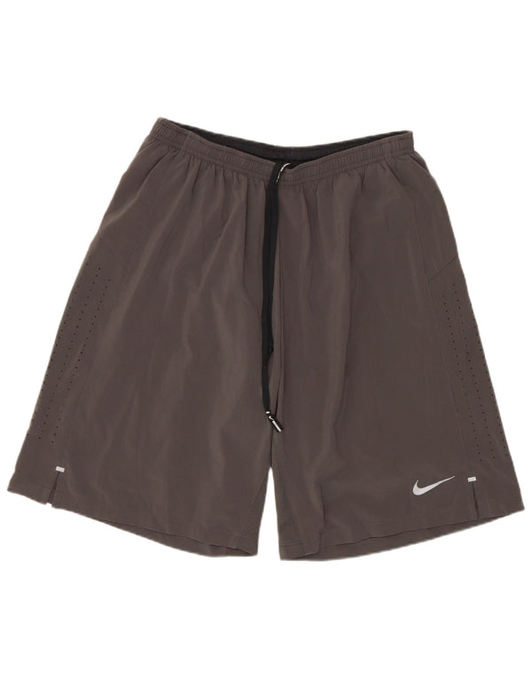 Nike Herren-Sportshorts aus mittelgrauem Polyester