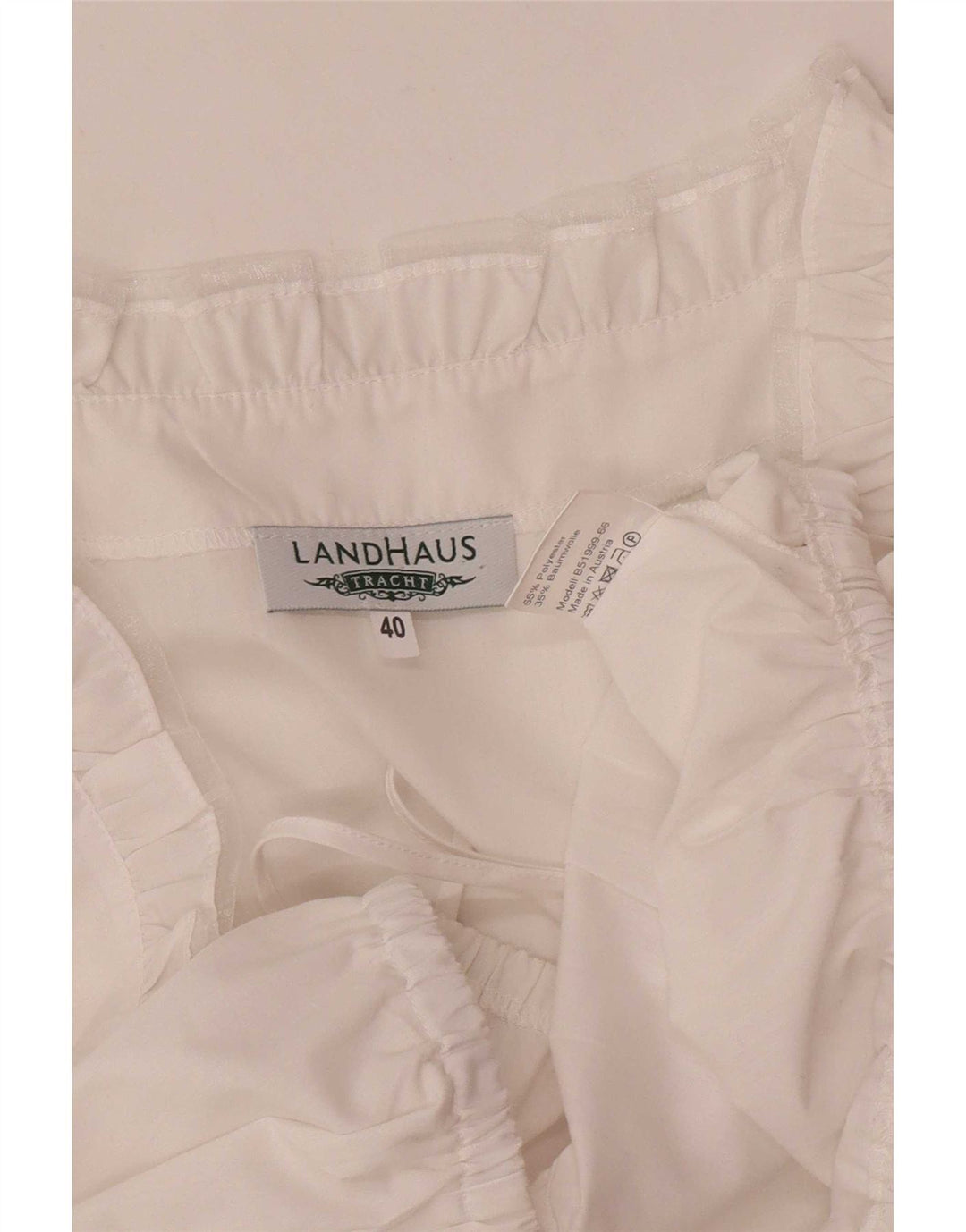 Landhaus Damen Crop Top EU 40 Mittelweißes Polyester