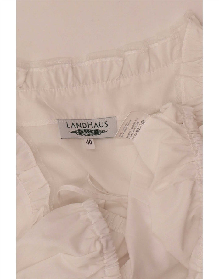 Landhaus Damen Crop Top EU 40 Mittelweißes Polyester
