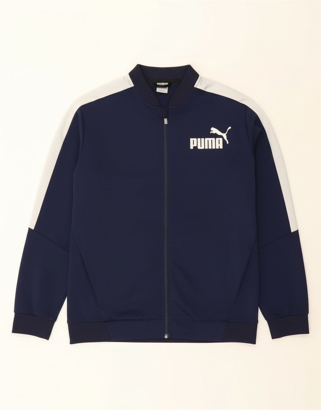 Puma Herren-Trainingsanzug mit grafischem Oberteil, XL, Marineblau, Farbblock