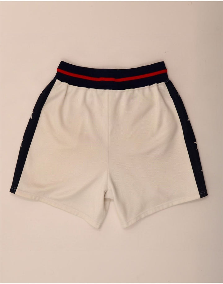Champion Herren Graphic Sport Shorts UK 16 Large Weiß Colourblock Polyester