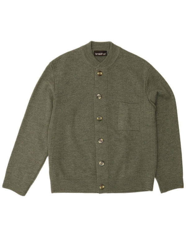 Breidhof Herren-Strickjacke mit normaler Passform, EU 52, Größe L, Grün