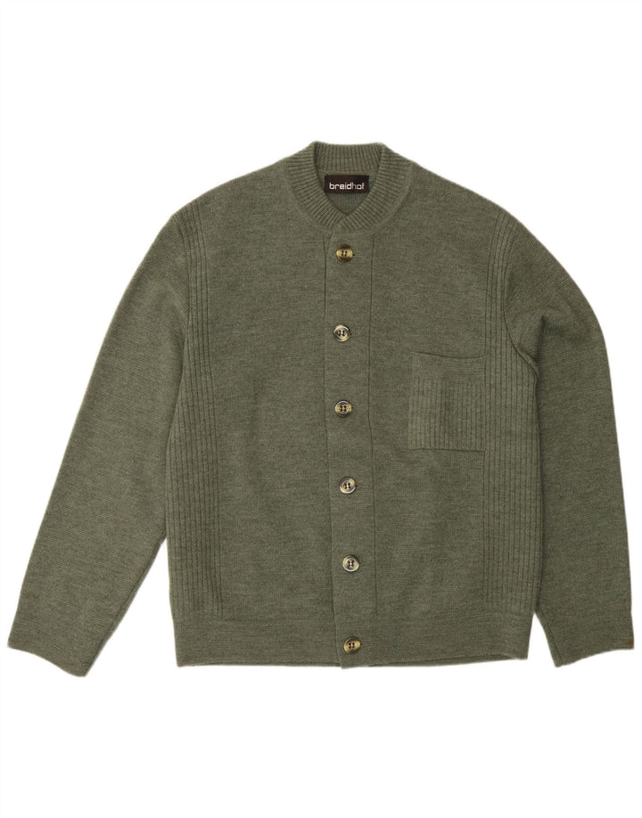 Breidhof Herren-Strickjacke mit normaler Passform, EU 52, Größe L, Grün