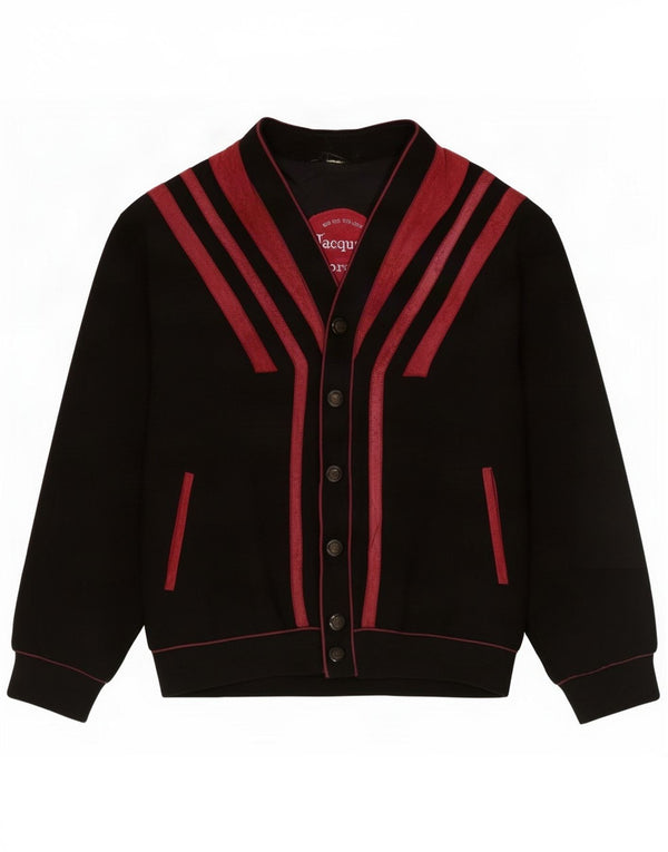 Jacques Lorant Herren-Bomberjacke aus Wildleder, UK 42, XL, Schwarz, Farbblock
