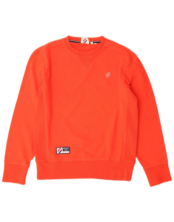 SUPERDRY Herren-Sweatshirt, Pullover, Größe S, Orange, Baumwolle
