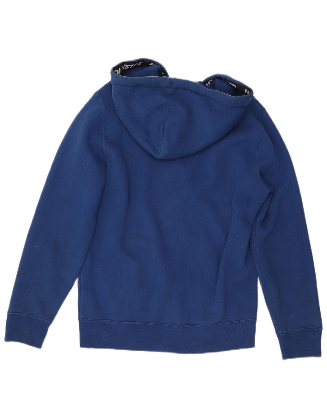 HOLLISTER Herren-Kapuzenpullover mit Reißverschluss, mittelblaue Baumwolle