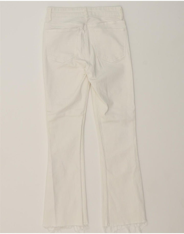ZARA Womens Bootcut Jeans EU 36 XS W26 L26 White Cotton Vintage Zara and Second-Hand Zara from Messina Hembry 
