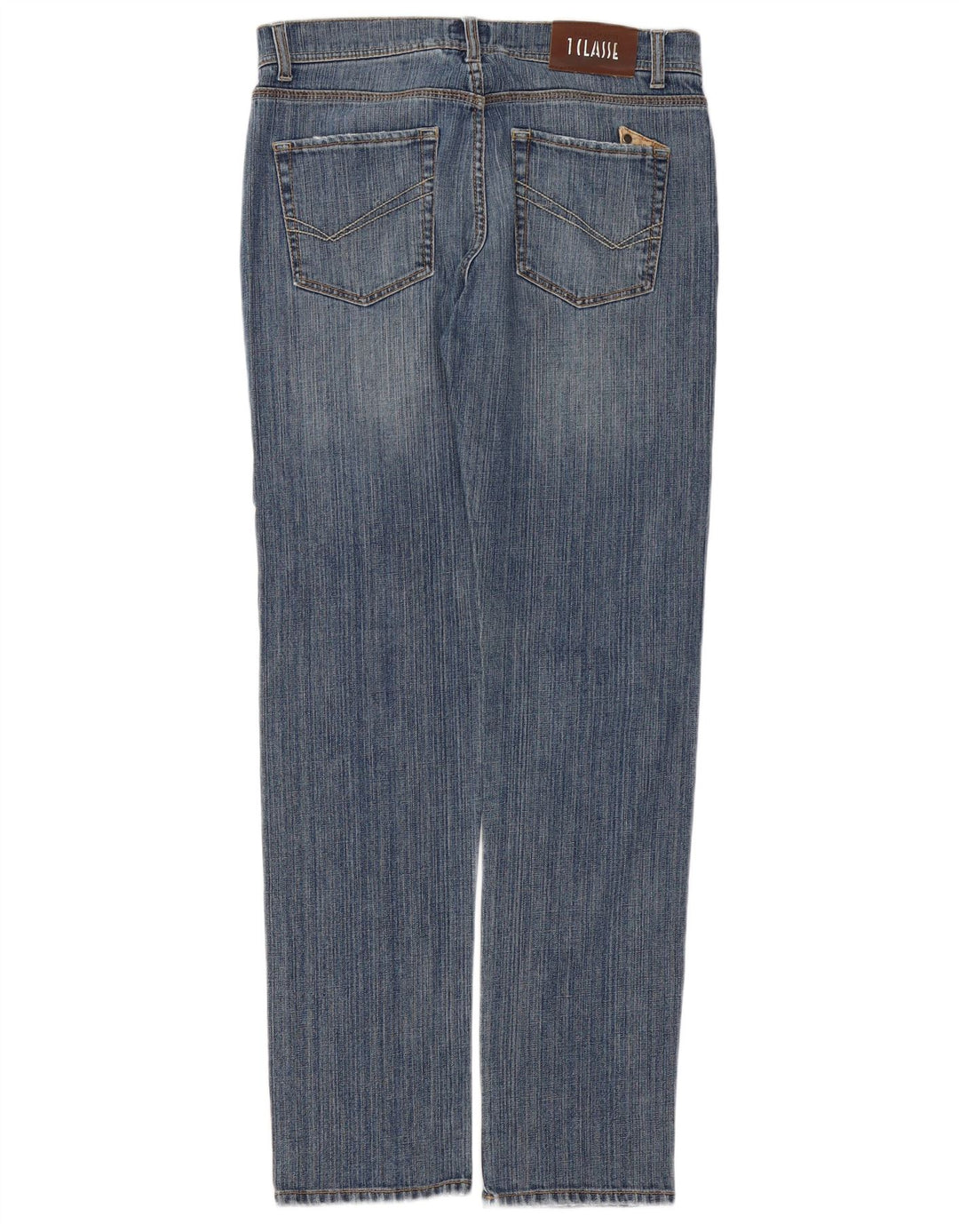 ALVIERO MARTINI Herren Straight Jeans W33 L33 Blaue Baumwolle