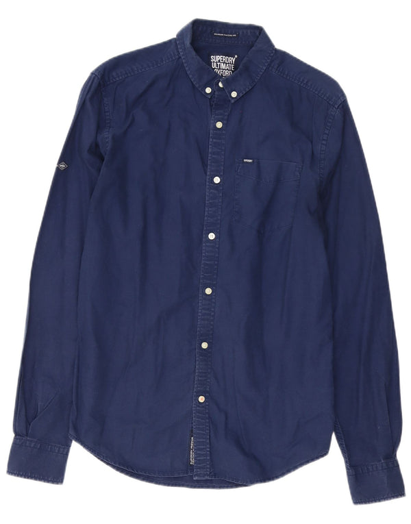 Superdry Herren-Hemd aus Baumwolle in mittlerem Marineblau