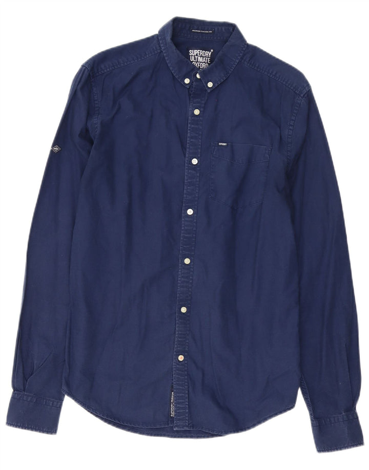 Superdry Herren-Hemd aus Baumwolle in mittlerem Marineblau