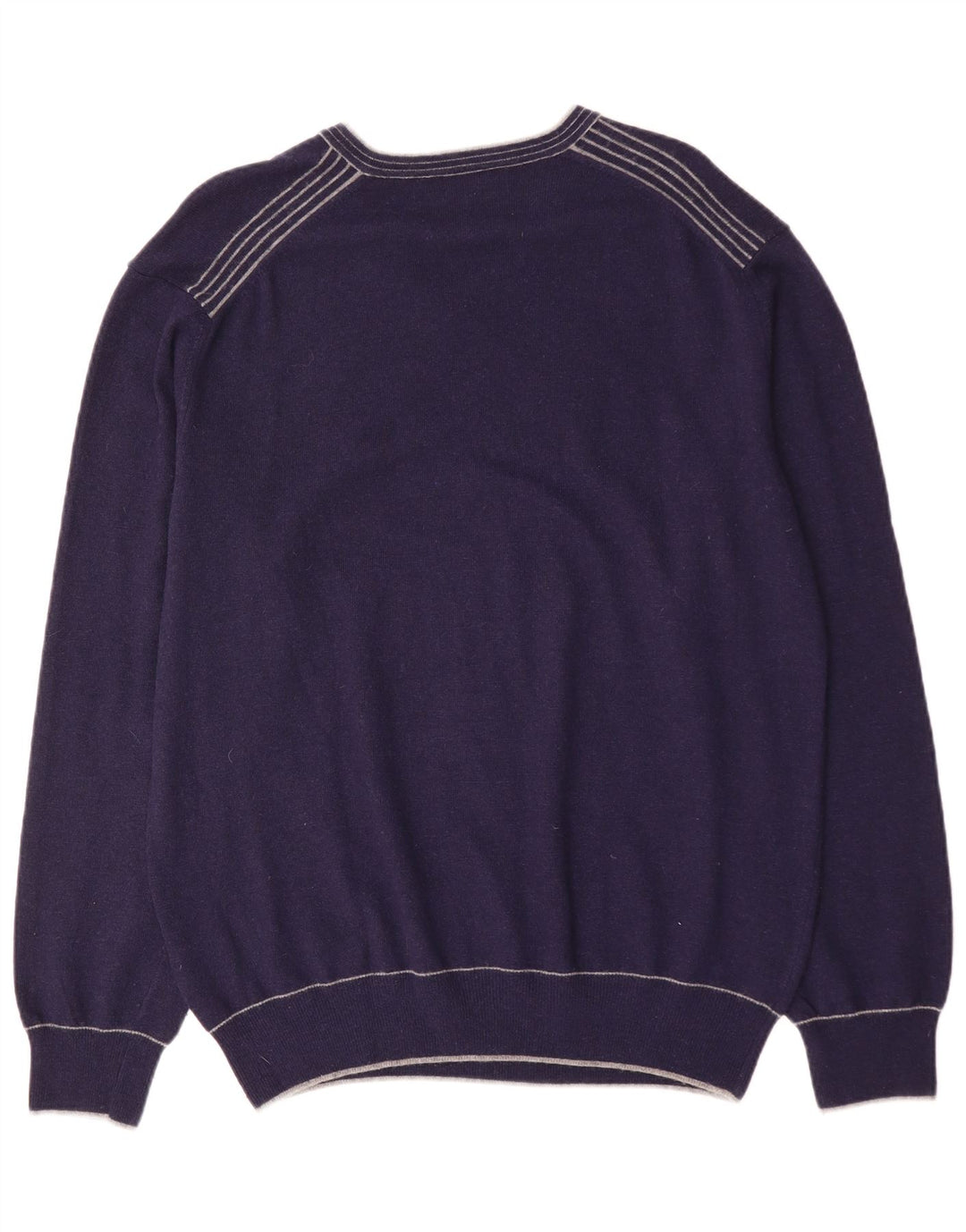 KAPPA Herren-Pullover mit grafischem V-Ausschnitt, 2XL, Marineblau, Kaschmir