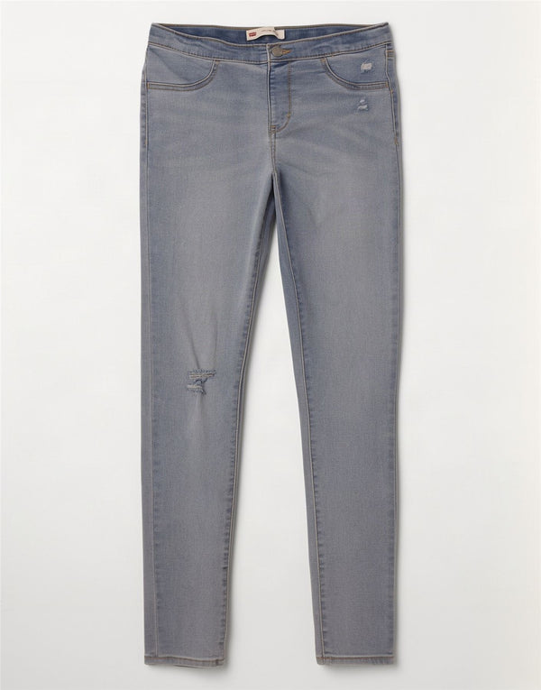 Levi's Distressed Jegging-Jeans für Mädchen, 13–14 Jahre, W26 L29, blaue Baumwolle