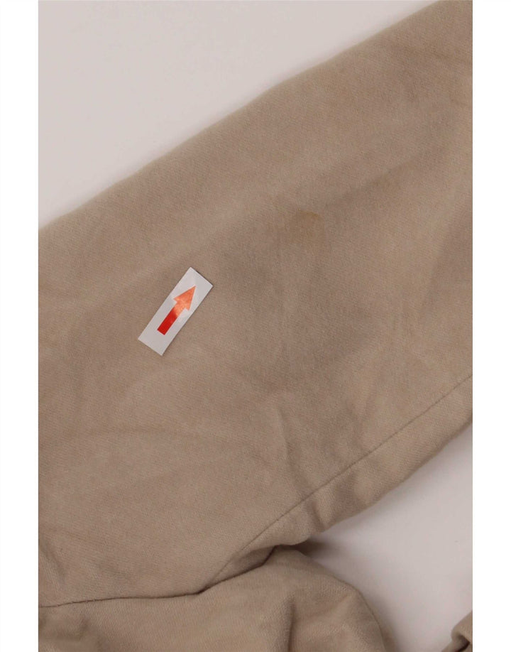 Zara Damen 4-Knopf-Blazerjacke UK 6 XS Beige Baumwolle