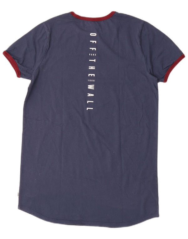 Vans Mens Tall Graphic T-Shirt Top Medium Navy Blue