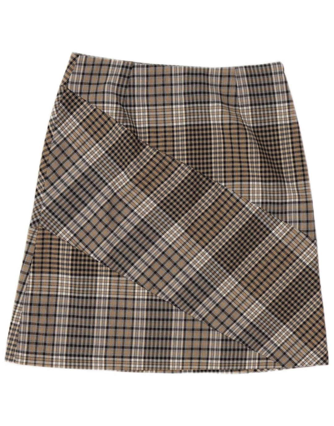 Max & Co. Damen A-Linienrock W29 Mittelbraun kariert