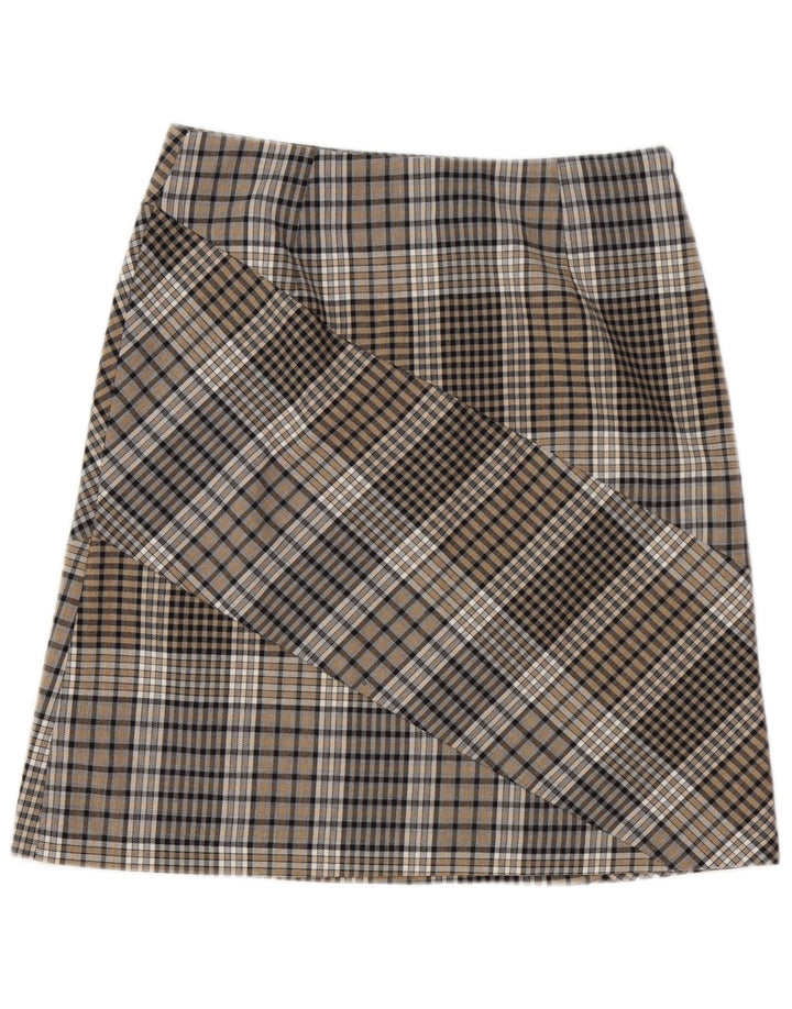 Max & Co. Damen A-Linienrock W29 Mittelbraun kariert