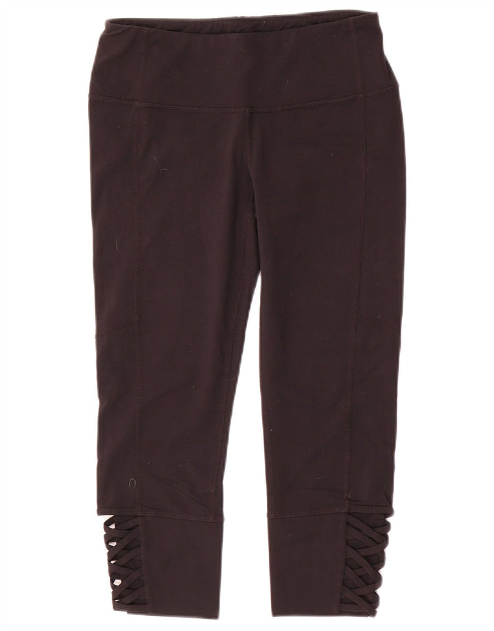 ATHLETA Damen Capri-Leggings UK 10 Small Schwarz Nylon