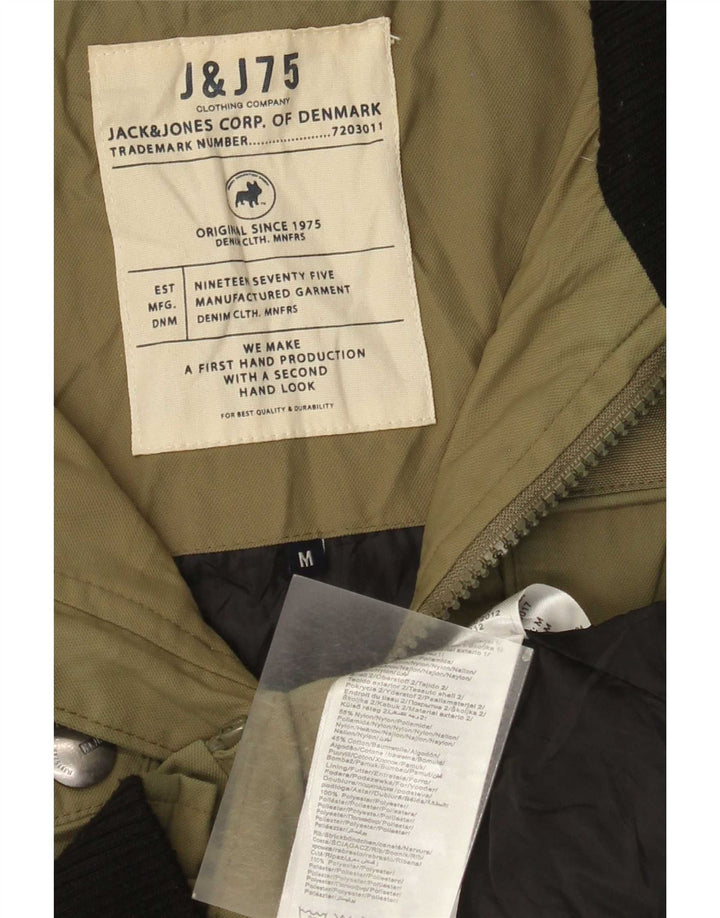 Jack & Jones Herren-Utility-Jacke mit Kapuze, UK 38, Medium Khaki, Nylon