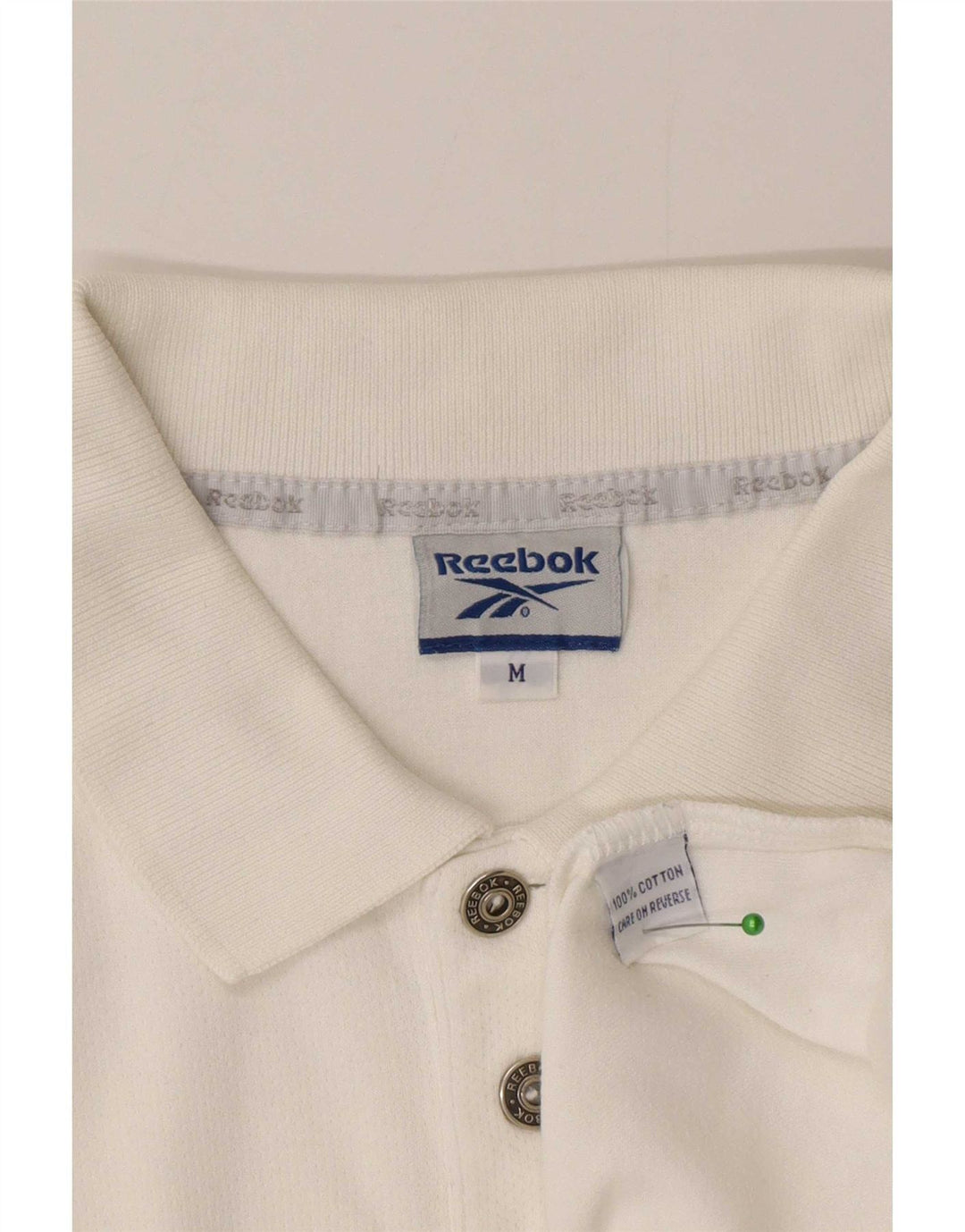 Reebok Herren Poloshirt Mittelweiße Baumwolle