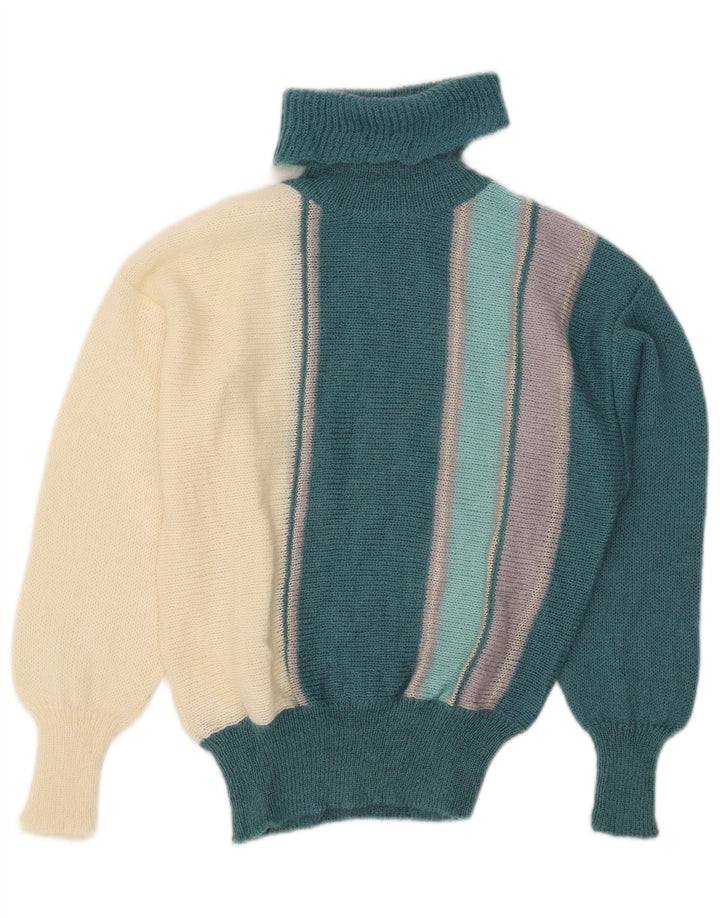 Cagi Damen-Pullover mit Rollkragen, IT 44, mittelgroß, mehrfarbig, Farbblock