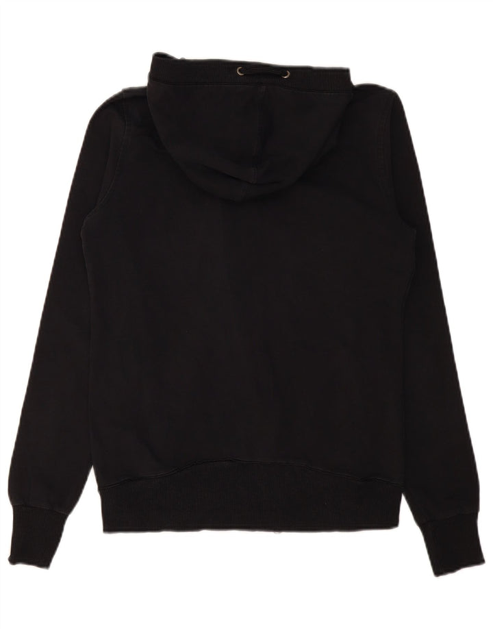 CHAMPION Damen Zip Hoodie Pullover UK 12 Medium Schwarz