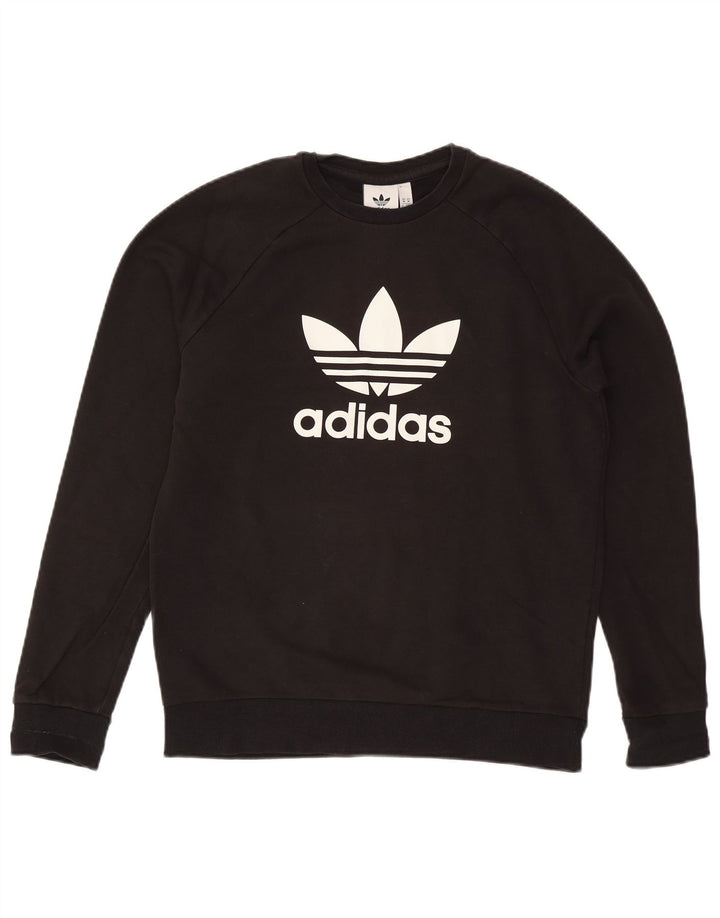 Adidas Herren Grafik-Sweatshirt-Pullover, mittelschwarz, Baumwolle