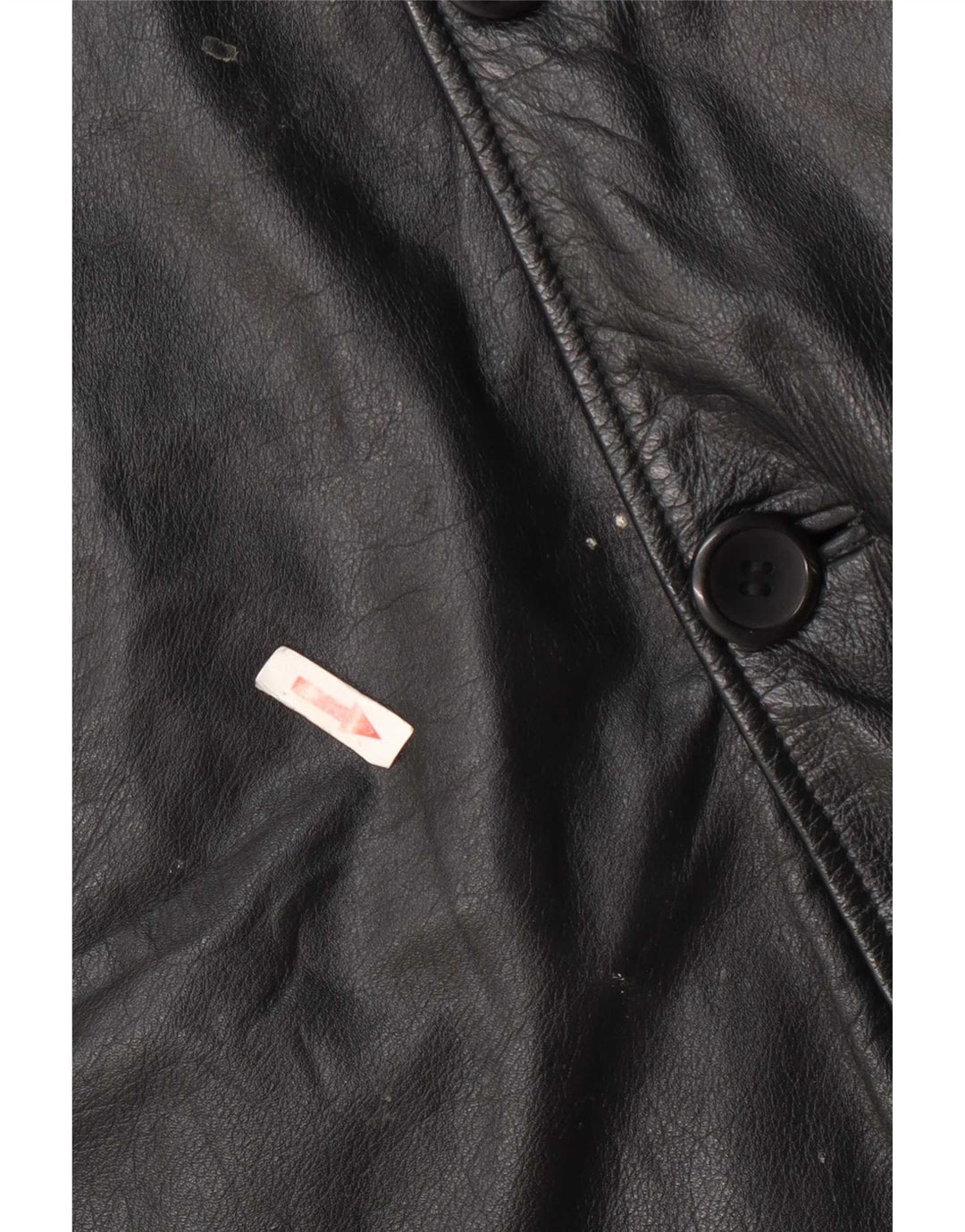 Vintage Herren Ledermantel UK 38 Medium Schwarz