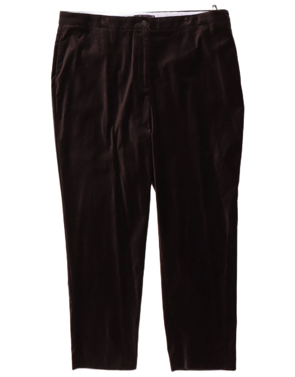 Marks & Spencer Damen Tapered Chinohose UK 18 XL W38 L27 Schwarze Baumwolle