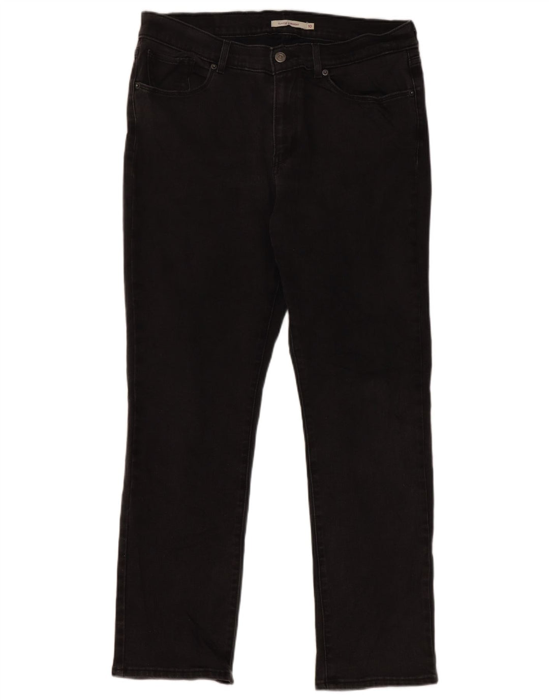 Levi's Damen Classics Classic Fit Straight Jeans US 10 Large W30 L30 Schwarz