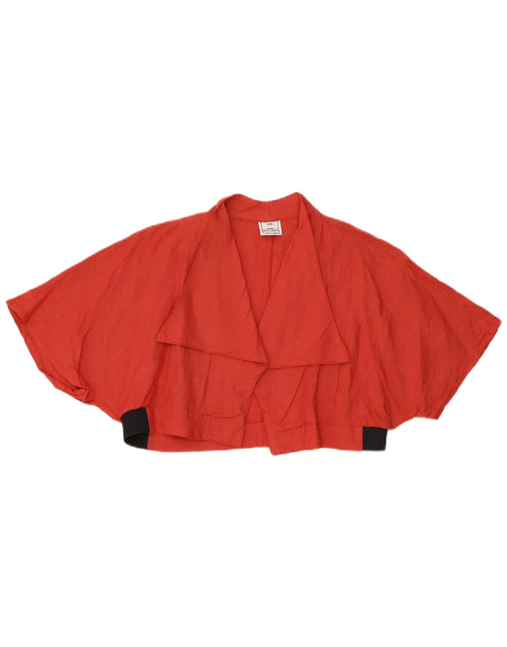 Vintage Damen 2-teiliges Rockset IT 44 Medium W26 Rotes Colourblock-Leinen