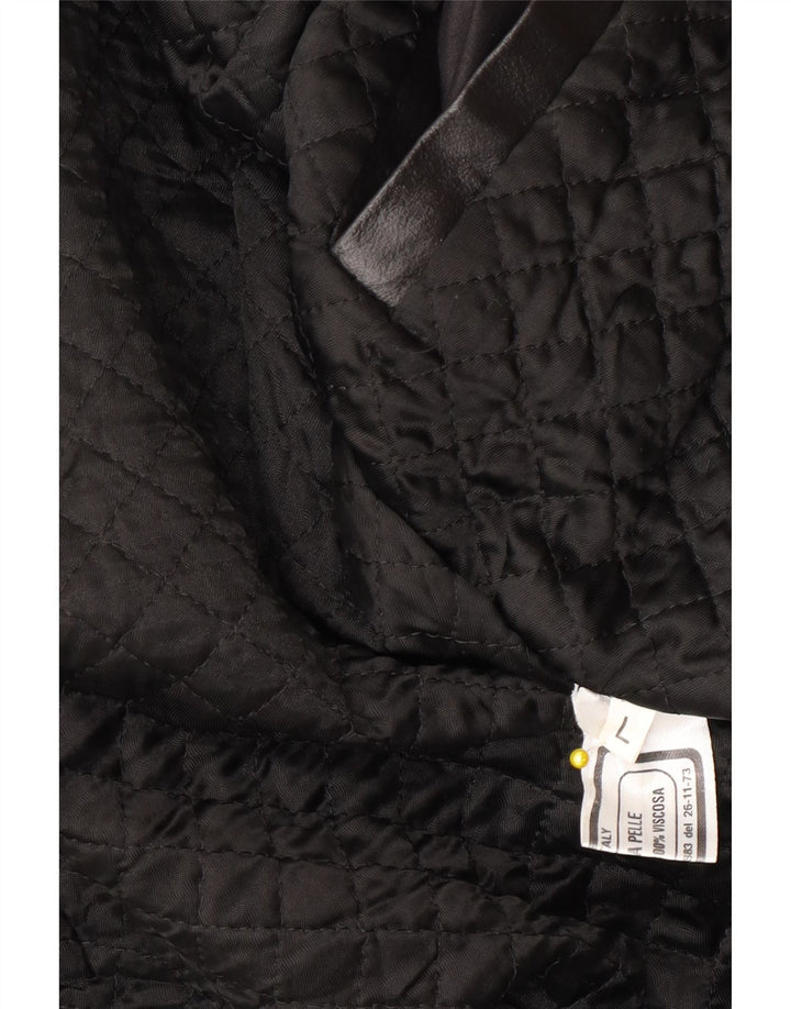 Vintage Herren Lederjacke UK 40 Großes schwarzes Leder