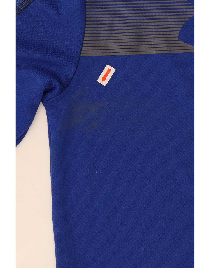 Under Armour Jungen-Trainingsanzugoberteil mit grafischem Pullover, 10–11 Jahre, mittelblau