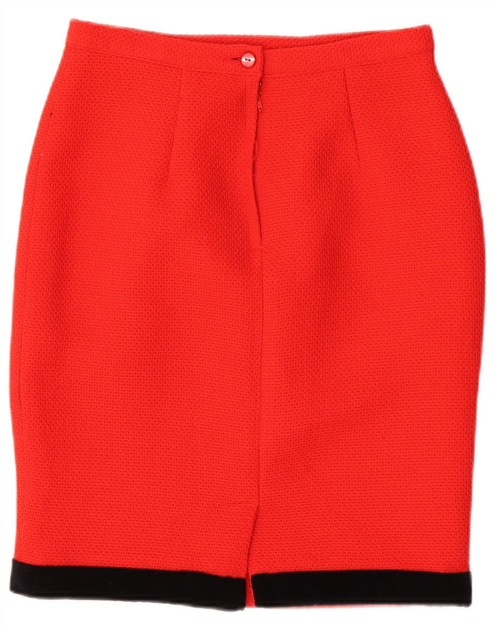 VINTAGE Damen 2-teiliges Rockset IT 44 Medium W26 Rotes Polyester