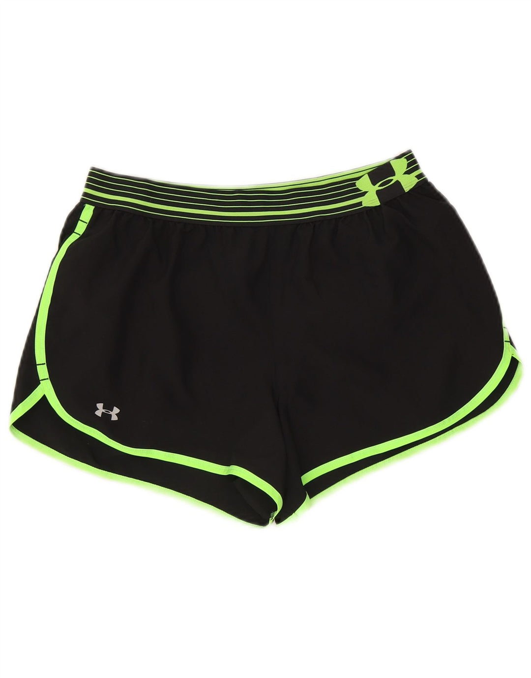Under Armour Damen-Sportshorts UK 12 Mittelschwarzer Nadelstreifen