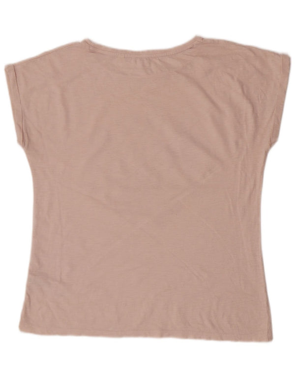 Fat Face Grafik-T-Shirt für Damen, UK 14, Größe L, Rosa, Baumwolle