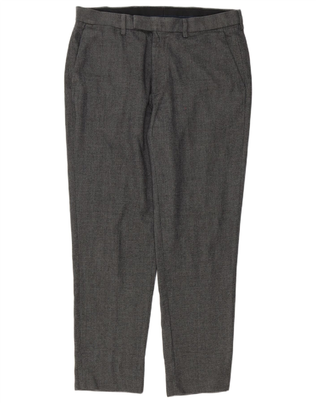 Marks & Spencer Herren-Anzughose mit maßgeschneiderter Passform, W34, L28, grau, Polyester