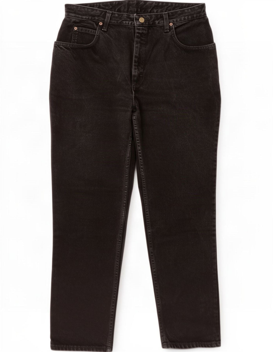 Lee Herren Oklahoma Tapered Jeans W36 L31 Schwarze Baumwolle