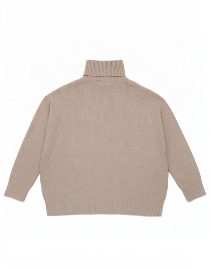 Zara Damen-Pullover mit Rollkragen, übergroß, Größe 44, Grau, Polyester