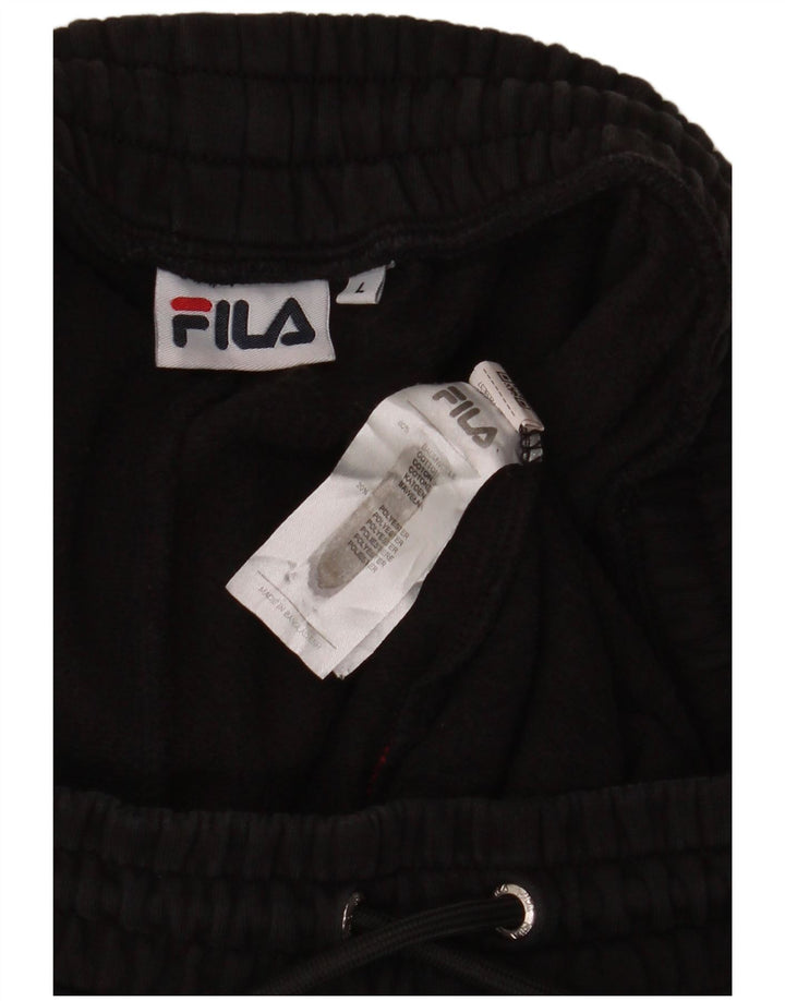 Fila Herren-Trainingshose, Jogginghose, groß, schwarze Baumwolle