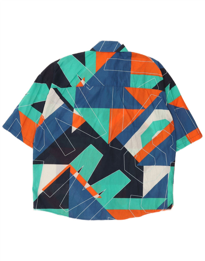 Mavi Herren Grafik-Kurzarmhemd, groß, mehrfarbig, geometrisch, Baumwolle