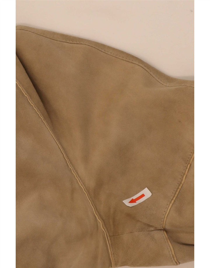Vintage Herren Wende-Wildlederjacke IT 48 Mittelbeiges Leder