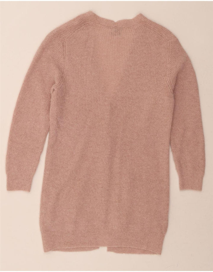 MASSIMO DUTTI Womens Longline Cardigan Sweater UK 14 Medium Pink Vintage Massimo Dutti and Second-Hand Massimo Dutti from Messina Hembry 
