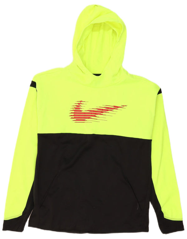 Nike Dri Fit Graphic Kapuzenpullover für Jungen, 13–14 Jahre, XL, Gelb, Farbblock