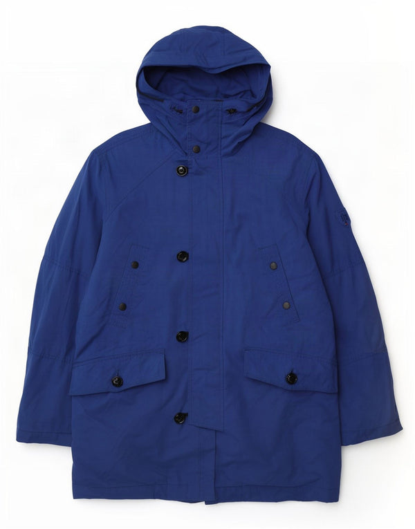 Tommy Hilfiger Herren-Parka mit Kapuze, UK 40, Größe L, blau, Polyester