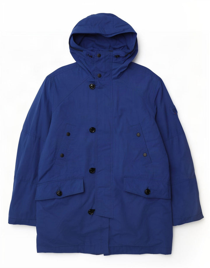 Tommy Hilfiger Herren-Parka mit Kapuze, UK 40, Größe L, blau, Polyester